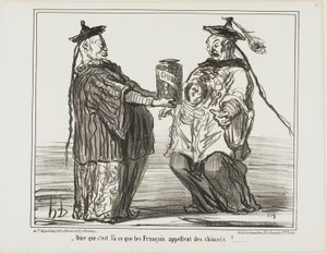 Märkligt... detta är vad fransmännen kallar "Chinois", plansch 21 från En Chine av Honoré Victorin Daumier