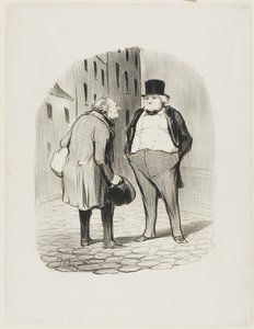 Borgaren och hans skräddare, plansch 5 från Les Bons Bourgeois av Honoré Victorin Daumier