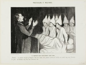 The Dormitory of a Distinguished Boarding School, plansch 14 från Professeurs et Moutards (Professorer och skurkar) av Honoré Victorin Daumier