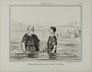 Återkomsten av havets tritoner, plansch 412 från Actualités av Honoré Victorin Daumier