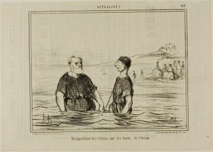 Återkomsten av havets tritoner, plansch 412 från Actualités av Honoré Victorin Daumier