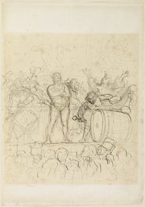The Side Show (La Parade) av Honoré Victorin Daumier