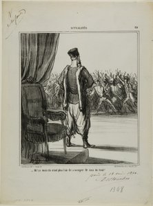 "Vad sägs om det ..., de verkar inte vara intresserade av mig längre", platta 89 från Actualités av Honoré Victorin Daumier