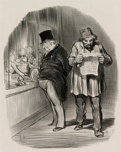Arbetare och borgare, från Les Parisiens En 1848 av Honoré Victorin Daumier