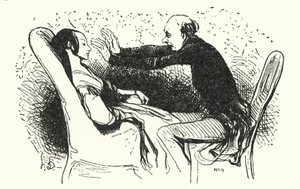Hypnotisören (litho) av Honore (after) Daumier