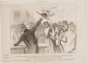 En auktion i ett medelklasshem av Honoré Daumier