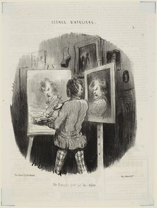 En fransman porträtterad av sig själv av Honoré Daumier