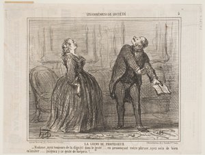 En lektion från professorn av Honoré Daumier
