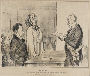 På stadshuset... av Honoré Daumier