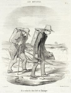 På jakt efter en skog i Champagne av Honoré Daumier