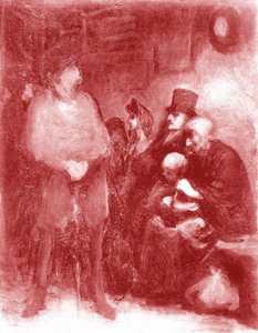 Ett väntrum, utställning Daumier på Galerie Durand-Ruel 1878 av Honoré Daumier