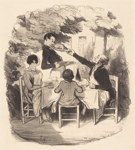 Ah! det är fräscht... men inte du, pojke... av Honoré Daumier