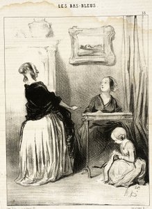 Ack!... Vilken märklig uppfostran ni ger er dotter?... av Honoré Daumier