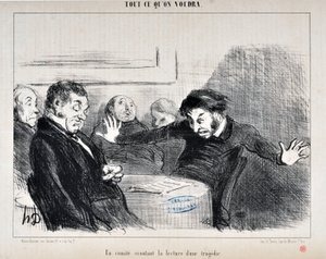 Konstverk av Honore Daumier (1808-1879). Charivari är från 1852: Serie ALL CE QU