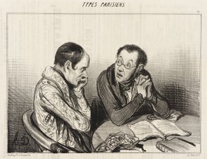 Dramatiska författare... av Honoré Daumier