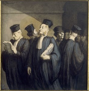 Innan förhandlingen av Honoré Daumier