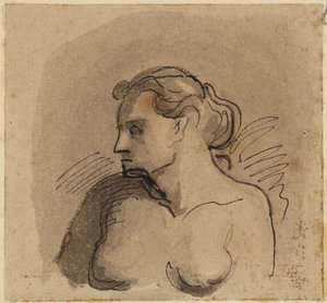 Byst av en kvinna av Honoré Daumier