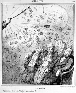 Tecknad film om Wagners musik - av Honoré Daumier av Honoré Daumier