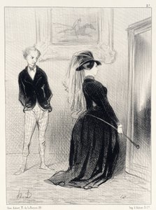 Det är märkligt... nu kommer jag inte på några idéer längre... av Honoré Daumier