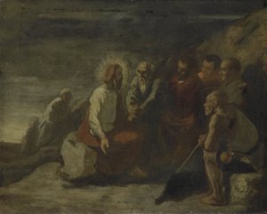 Kristus och hans lärjungar av Honore Daumier