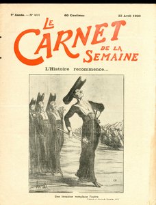 Omslag till "" Veckans bok "", Satirical in B & W av Honoré Daumier
