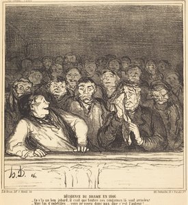 Dramats nedgång 1866 av Honoré Daumier