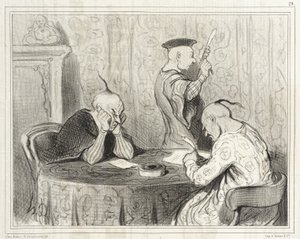 Lättsinniga författare av Honoré Daumier