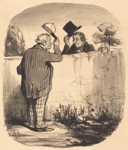 Två goda grannar av Honoré Daumier