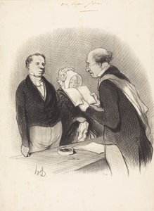 I närvaro av borgmästaren av Honoré Daumier
