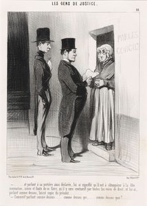 Och när han talade med sin sålunda förklarade portvakt... av Honoré Daumier