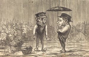 Man ska inte klaga på dessa tider... av Honoré Daumier