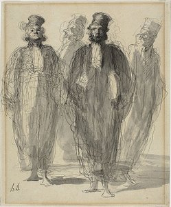 Fyra advokater av Honoré Daumier