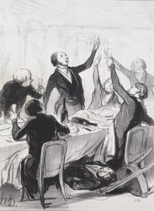 En 43:e skål...till Temperance Society av Honoré Daumier