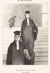 Stora trappan i Justitiepalatset. Sedd framifrån av Honoré Daumier