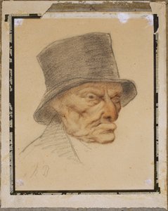 Chef för en gammal man av Honoré Daumier