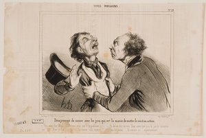 Olägenheten med att tala med människor... av Honoré Daumier