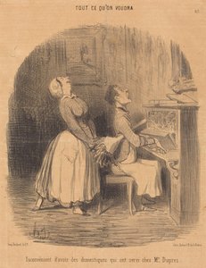 Olägenhet... för tjänstefolk som har tjänat hos herr Duprez av Honoré Daumier