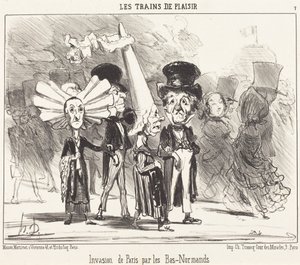 Basnormandernas invasion av Paris av Honoré Daumier