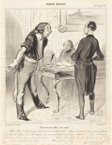 Inventering hos en änkling av Honoré Daumier