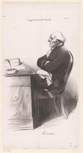Karikatyr av Jean-Joseph Rousseau av Honoré Daumier