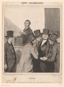 Karikatyr av två kandidater efter valresultatet av Honoré Daumier