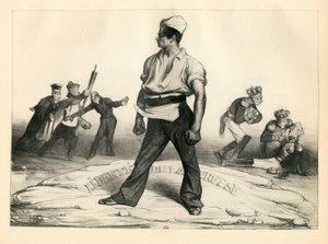La Caricature (1830) Politisk, satirisk i svartvitt av Honoré Daumier