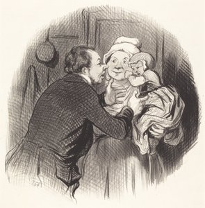 Besöket hos sjuksköterskan av Honoré Daumier