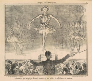 Dansaren som är stolt över att ha behållit... av Honoré Daumier