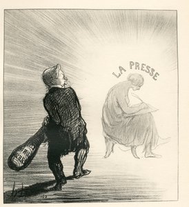 Le Charivari, satirisk i B & W av Honoré Daumier
