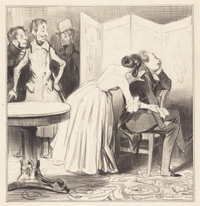 Chevalier des Adrets är älskaren... av Honoré Daumier