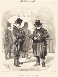 Kanonskottet från Palais-Royal av Honoré Daumier