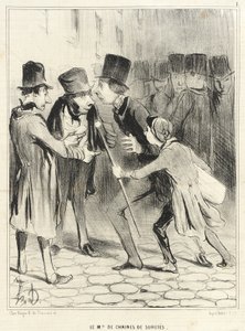 Försäljaren av säkerhetskedjor av Honoré Daumier
