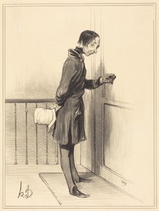 Tiggaren hemma av Honoré Daumier