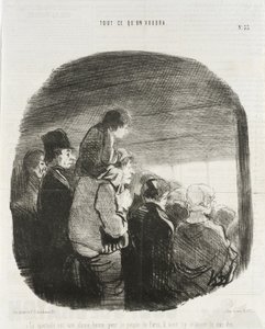 Skådespelet är en bra sak för Paris folk... av Honoré Daumier